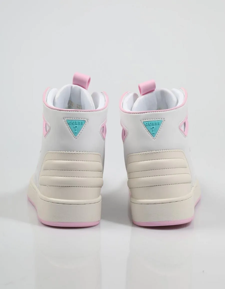  baskets GUESS Basquet Fl7bsq Lea12 en Blanc 79626