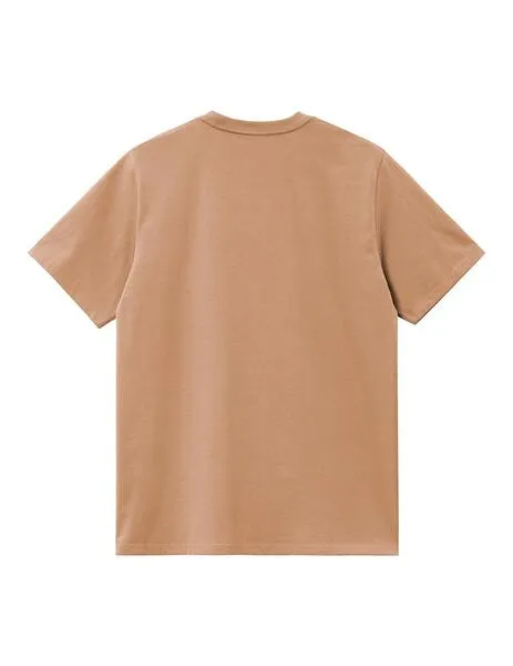 Camiseta carhartt wip s/s chase marrón de hombre