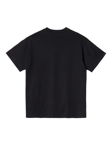 Camiseta carhartt wip s/s script embroidery negra de hombre