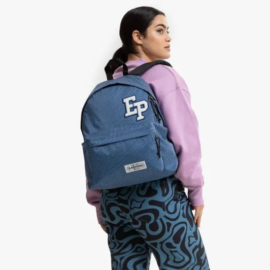 MOCHILA EASTPAK Padded Pak’r® 24 litros EK6209D8 Base EP Blue azul rayas blancas